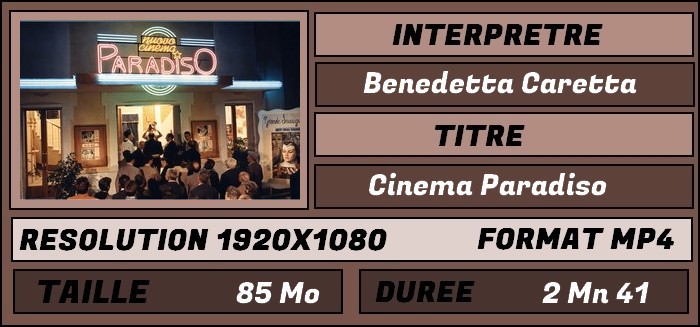 /benedetta caretta cinema paradiso